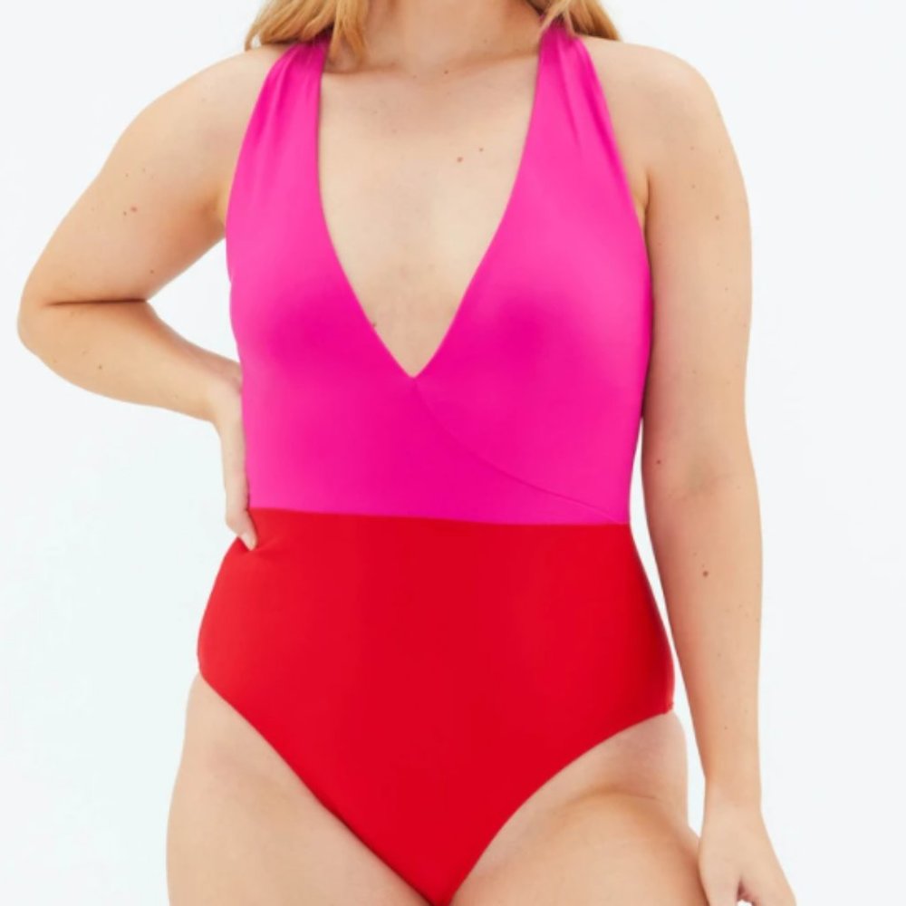 NWT Summersalt Deep Dive Swimsuit in Red/Pink